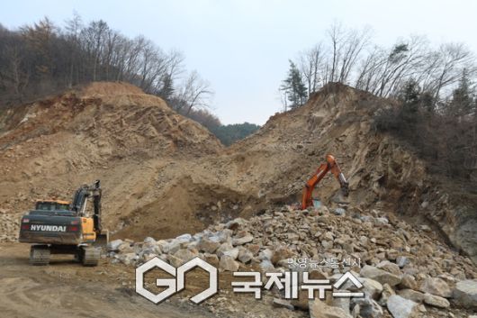 가평군 두밀리 대청비료 현장 [사진/ 김서중 기자]