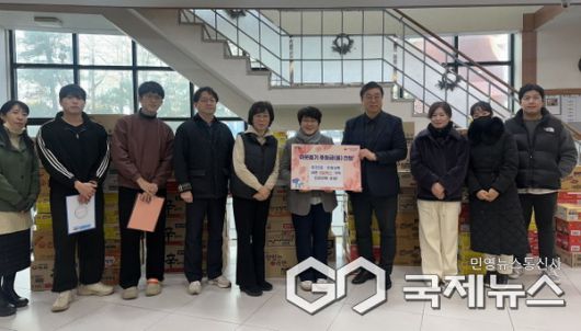 로뎀교회, 죽전2동에 라면기탁(사진=용인시)