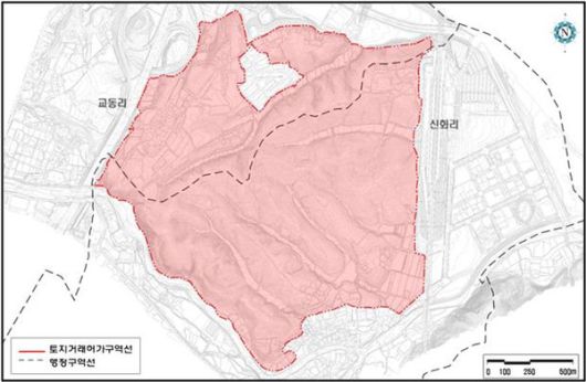 (사진제공=울산시) 토지거래허가구역도