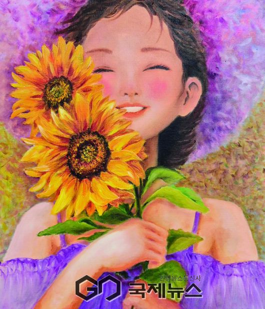 SUNFLOWER SMILE/53.0*45.5cm/Oil on canvas/2025 최정희 작가 [사진/ 김서중 기자]