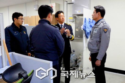 경기북부경찰청 김동권 청장은 의정부교도소 중앙통제실과 신입실, 수용거실 등 주요 보안시설 참관.(사진제공.의정부교도소)