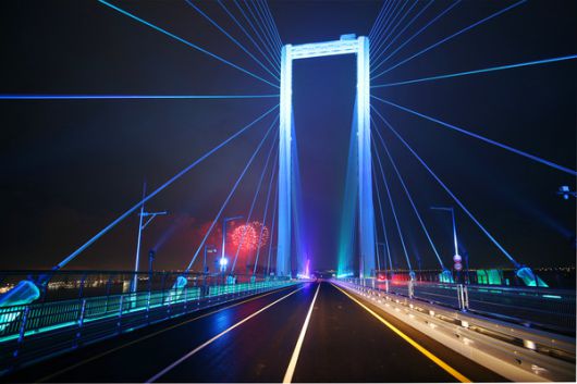 청라하늘대교는 세계 최고 높이로 기네스북에 등재된 184.2m 주탑 전망대와 스카이 엣지 워크, 수변 데크 등을 갖춰 전세계 관광객들의 발길을 이끌 것으로 기대된다. 사진=인천경제청