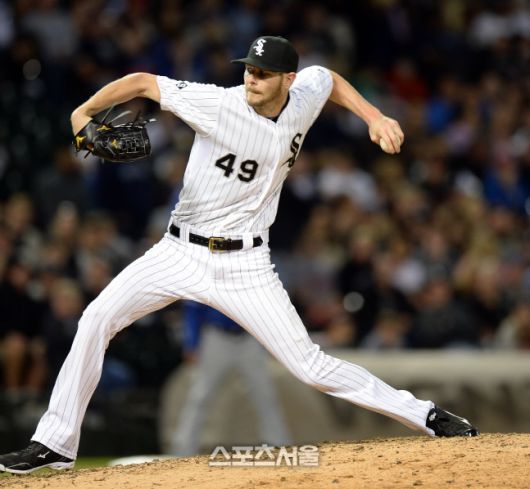 현 보스턴 레드삭스 좌완 크리스 세일은 메이저리그 역대 최고인 5.36의 삼진:볼넷 비율을 작성하고 있다. 사진은 시카고 화이트삭스 시절의 세일. 스포츠서울 최승섭기자 thunder@sportsseoul.com