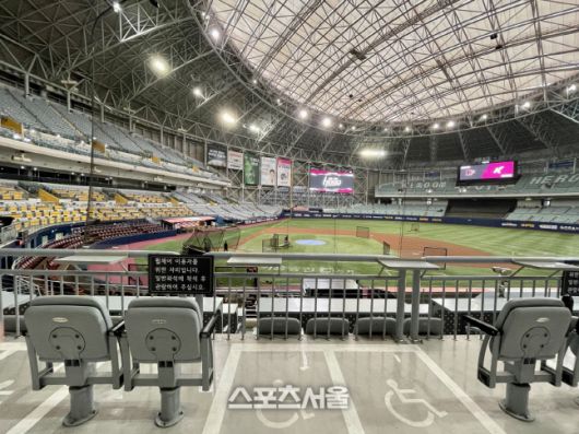 키움의 홈구장인 서울 고척스타디움 휠체어석. 고척 | 황혜정기자