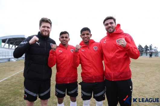그랜트(왼쪽부터), 완델손, 오베르단, 제카. 제공 | 한국프로축구연맹