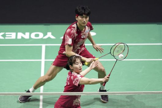 혼합복식 결승에 오른 김원호-정나은. 쿠알라룸푸르|AP 연합뉴스