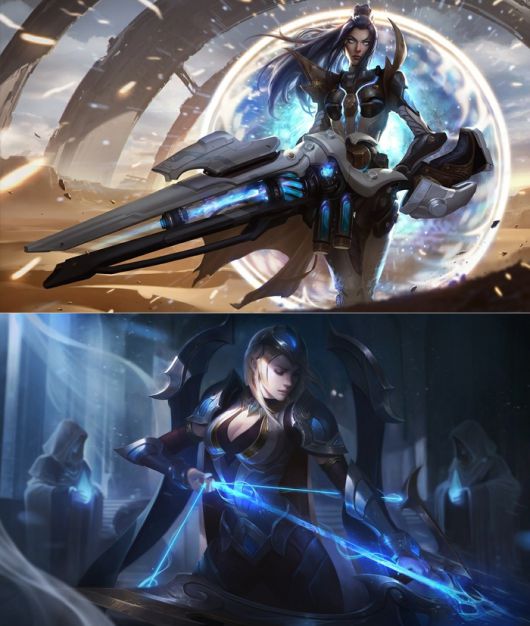 리그 오브 레전드(LoL) 원거리 딜러 챔피언 케이틀린(위)과 애쉬. 사진 | 라이엇 게임즈