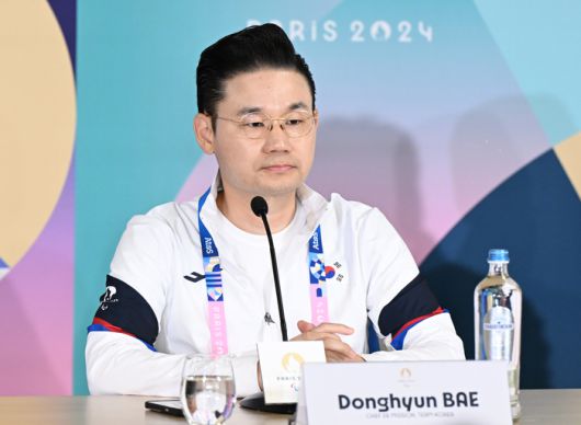 2024 파리 패럴림픽 대한민국 선수단장 배동현 단장이 8일(현지시간) 프랑스 파리 인근 오베르빌리에 메인프레스센터(MPC)에서 열린 결산 기자회견에 참석했다. 사진 | 대한장애인체육회