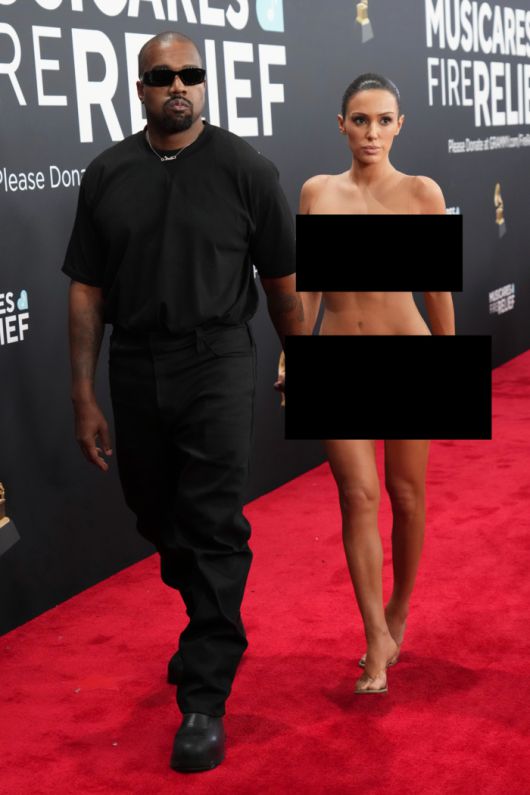 칸예 웨스트와 비앙카 센소리. 사진| AFP연합뉴스