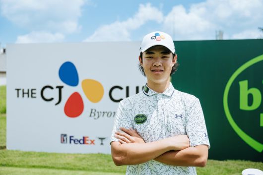 지난해 열린 ‘더 CJ컵 바이런 넬슨’에서 최연소 컷 통과 기록을 세운 크리스 김. 사진 | CJ