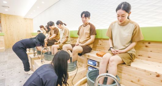 순창강천힐링스파 내 족욕카페. 사진 | 순창군