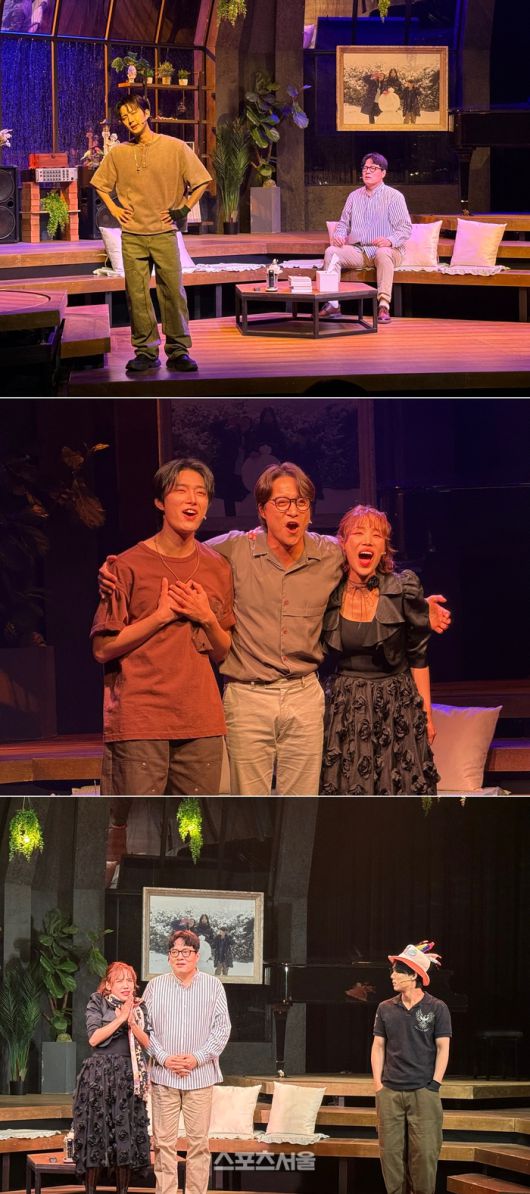 29일 뮤지컬 ‘사랑은 비를 타고’ 프레스콜에서 (위부터) 후이, 재한, 종형이 대표 넘버를 각각 시연하고 있다. 사진 | 표권향 기자 gioia@sportsseoul.com