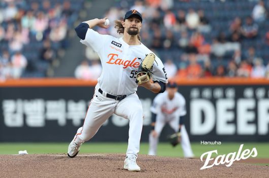 한화 선발 와이스가 29일 대전 한화생명 볼파크에서 열린 2025 KBO리그 정규시즌 LG전서 역투하고 있다. 사진 | 한화 이글스
