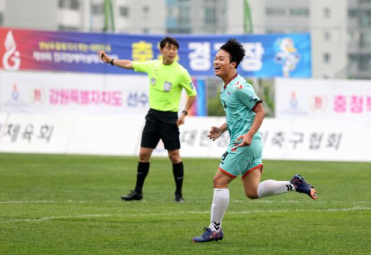 16일 창원축구센터에서 열린 축구 경기에서 충북 김진일의 경기 모습. 사진 | 대한장애인체육회