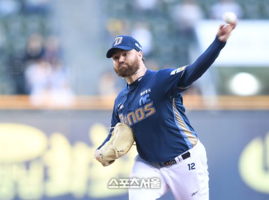 NC 선발투수 로건이 서울 잠실구장에서 열린 2025 KBO리그 LG와 경기에서 역투하고 있다. 잠실 | 최승섭기자 thunder@sportsseoul.com