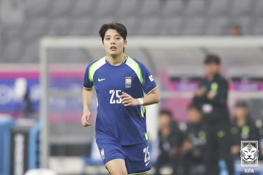 2일 콜롬비아전을 통해 A매치 데뷔전을 치른 전유경. 사진 | 대한축구협회