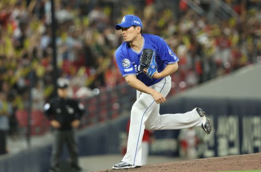 삼성 김재윤이 11일 광주-기아 챔피언스 필드에서 열린 2025 KBO리그 KIA전에서 역투하고 있다. 사진 | 삼성 라이온즈