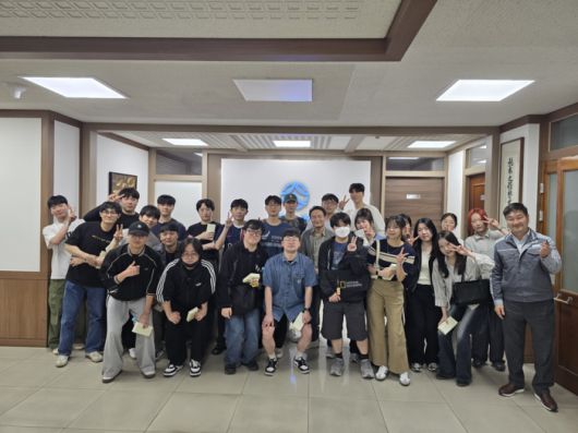 연세대학교 미래캠퍼스 패키징및물류학과 학생들이 태림포장을 견학했다.  사진|연세대학교 미래캠퍼스