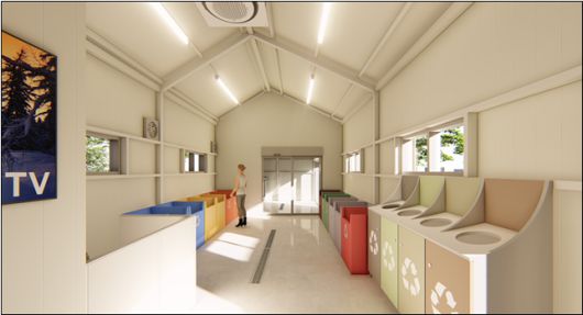 춘천시 현대식 실내형 분리배출기반시설 내부 조감도.  사진|춘천시청