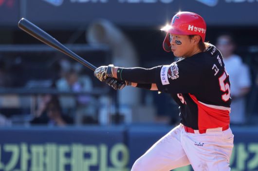 KIA 고종욱이 29일 서울 잠실구장에서 열린 2025 KBO리그 정규시즌 LG전에서 안타를 치고 있다. 사진 | KIA 타이거즈