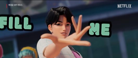 안효섭이 연기한 ‘케이팝 데몬 헌터스’ 진우. 사진 | 넷플릭스 유튜브 채널