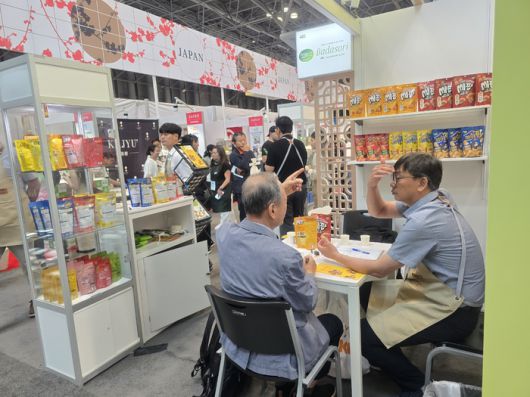‘2025 뉴욕 팬시푸드쇼(The Summer Fancy Food Show in NYC)’ 국가식품클러스터 공동관 부스 모습.  사진|식품진흥원