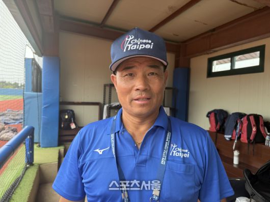 대만 대표팀 라이민난 감독이 인터뷰에 임하고 있다. 화성 | 박연준 기자 duswns0628@sportsseoul.com