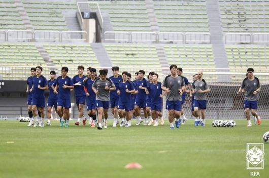 훈련하는 홍명보호. 사진 | 대한축구협회