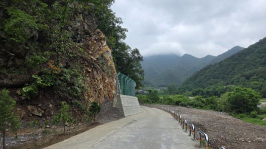 미탄면 마하리 낙석위험지구 개선 공사 준공.  사진|평창군청