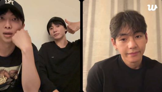 BTS RM-정국-뷔. ‘위버스’ 라이브 방송 캡쳐.