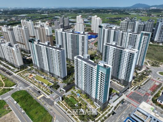 완주군 삼봉지구 아파트단지 전경. (사진=완주군)