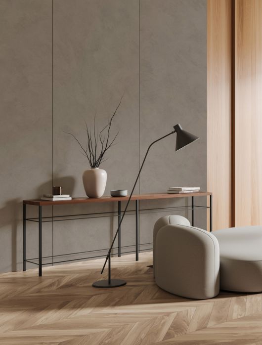 아트월에 시공된 kcc글라스 홈씨씨 ‘비센티 인테리어필름’ 브리즈 그레이