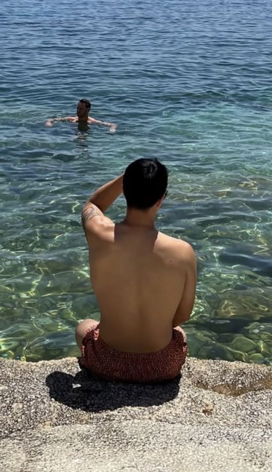 한예슬 남편의 뒷모습. 한예슬 인스타그램.