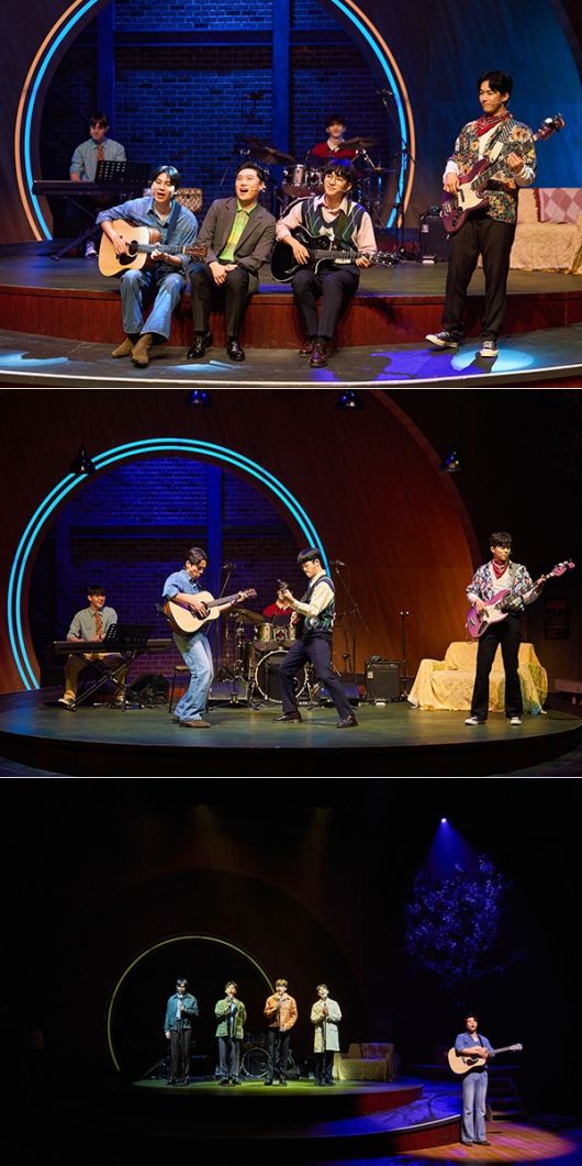 뮤지컬 ‘다시, 동물원’은 포크 밴드 동물원의 주옥같은 명곡들이 극 전반에 흐르며 관객들에게 행복, 추억을 전하고 있다. 사진 | 하트앤마인드㈜