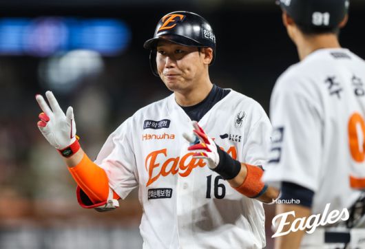 하주석이 세리머니를 펼치고 있다. 사진 | 한화 이글스