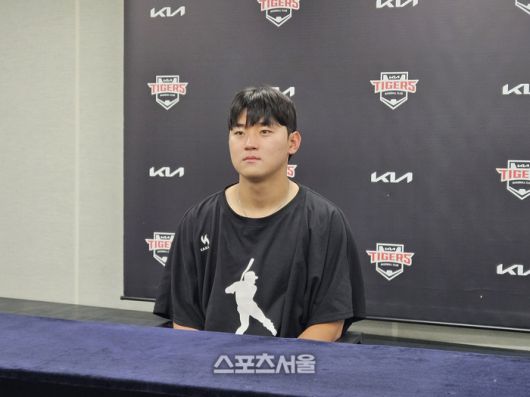 KIA 김도영이 2일 광주-기아 챔피언스 필드에서 열린 2025 KBO리그 한화전에 앞서 훈련을 마친 후 인터뷰에 응했다. 광주 | 김동영 기자 raining99@sportsseoul.com