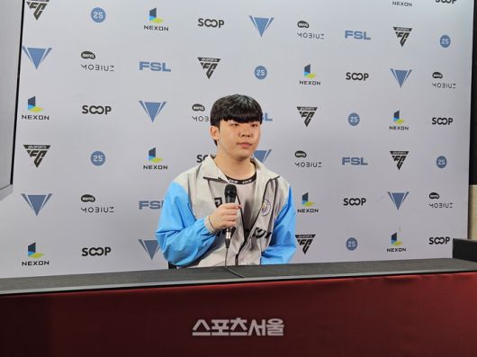 권창환이 25일 서울 잠실DN콜로세움에서 열린 2025 FSL 서머 B조 승리 후 취재진 인터뷰에 응하고 있다. 잠실 | 강윤식 기자 skywalker@sportsseoul.com
