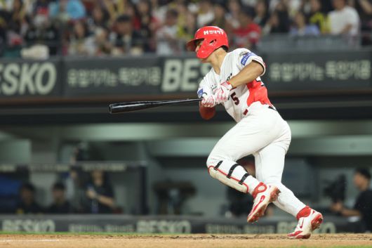 KIA 김도영이 광주-기아 챔피언스 필드에서 열린 2025 KBO리그 키움전에서 적시타를 치고 있다. 사진 | KIA 타이거즈