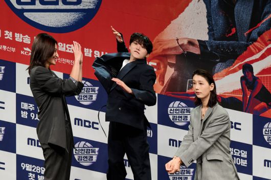 MBC 새 예능 프로그램 ‘신인감독 김연경’ 제작발표회. 사진 | MBC