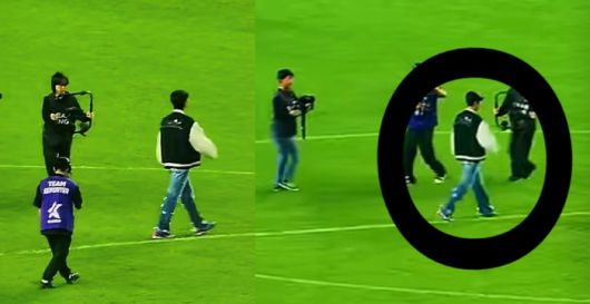 임영웅이 시축 현장에서 보인 세심한 태도가 화제다. ㅣ 소셜 미디어 X(구 트위터) @0616empe*** 캡처