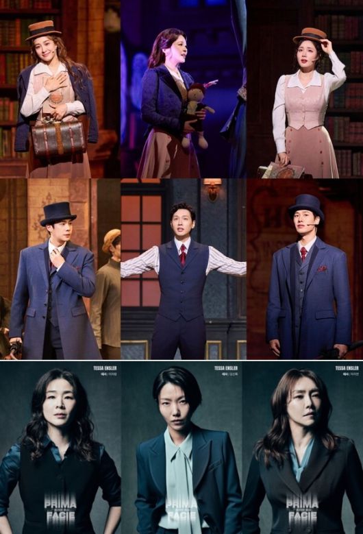 (위부터) 뮤지컬 ‘레드북’, 연극 ‘프리마 파시’ 등장 인물. 사진 | ㈜아떼오드, ㈜쇼노트