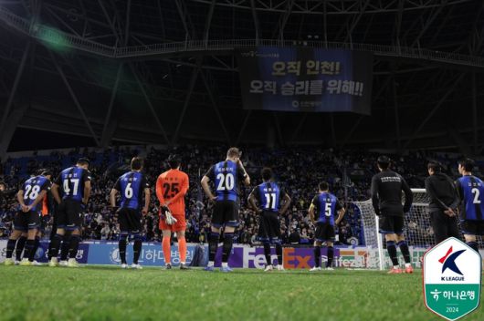 지난시즌 강등 당시 인천. 사진 | 한국프로축구연맹