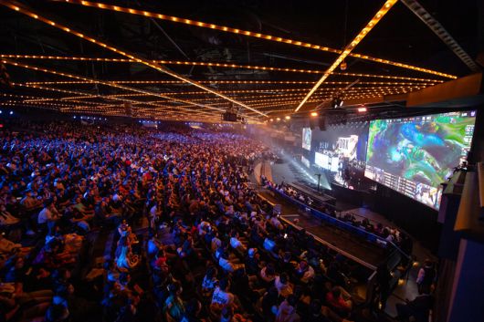 2022 LoL 월드 챔피언십 8강 DRX와 EDG 경기가 열렸던 뉴욕 매디슨 스퀘어 가든 모습. 사진 | 라이엇 게임즈