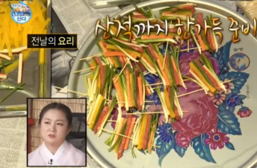 2023년 추석 특집 방송에서 박나래가 전을 부치는 방송 화면. 사진 | MBC 유튜브 채널 캡처