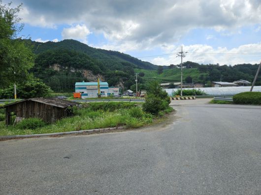 평창관광문화재단 진입 교차로 개선 공사 완료 모습.  사진|평창군청