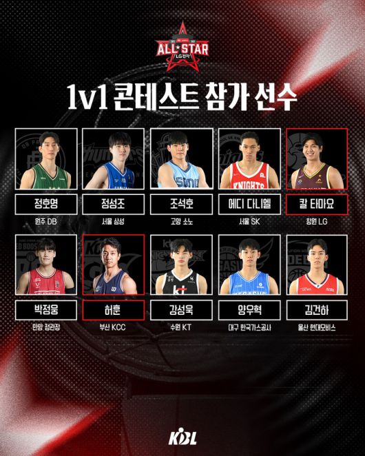 한국농구연맹(KBL)은 2025~2026 LG전자 프로농구 올스타전 콘테스트 참가 선수 명단을 확정했다. 사진 | KBL