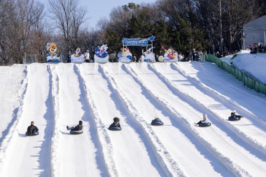 에버랜드 눈썰매장 ‘스노우 버스터’ 레이싱 코스. 사진ㅣ삼성물산