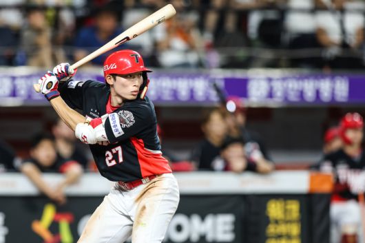 KIA 김호령이 9일 대전 한화생명 볼파크에서 열린 2025 KBO리그 한화전에서 타격에 임하고 있다. 사진 | KIA 타이거즈