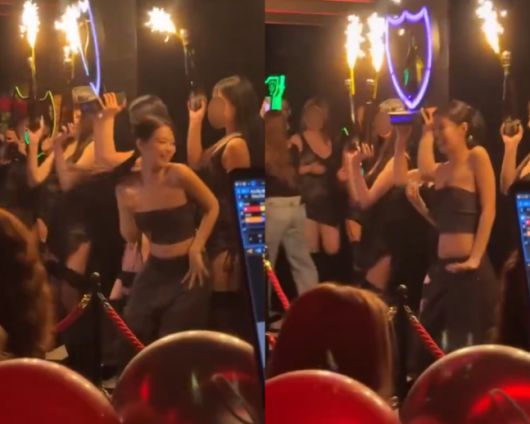 생일파티를 즐기고 있는 제니. 사진  | X(옛 트위터) 캡처