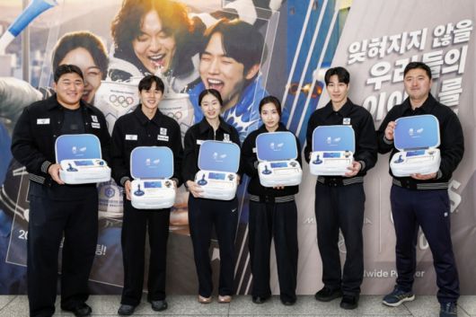 2026 밀라노·코르티나담페초 동계올림픽 공식 파트너 카스가 동계올림픽을 앞두고 충북 진천 국가대표 선수촌에서 ‘카스 0.0 응원 부스’를 운영했다. 사진 | 카스